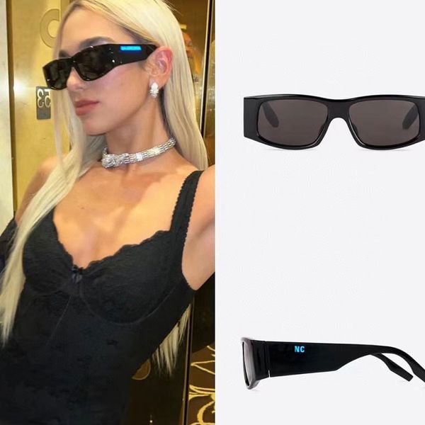 

womens designer sunglasses 0100 fluorescent letters color fashion catwalk luxury brand mens sunglasses driving vacation uv400 anti-uv400 wit, White;black