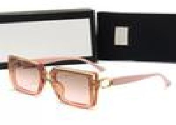 

summer 2022 quality famous sunglasses oversized flat ladies sun glasses chain women square frames fashion designer with packag, White;black