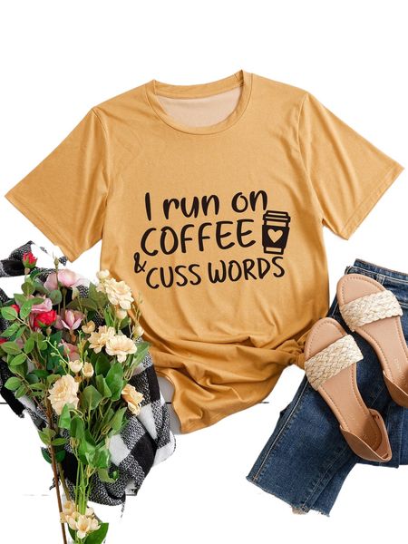 

plus slogan graphic tee e41m#, Black