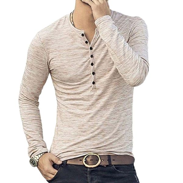 

men's henley shirt t shirt solid color henley street casual long sleeve basic casual classic muscle green blue black f8nl#, White;black