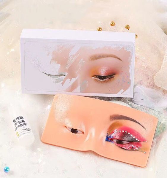 Die perfekte Hilfe zum Üben von Make-up – Silikon-Gesichts-Augen-Make-up-Übungsbrett-Pad, Silikon-Bionic-Haut für Make-up, Gesicht, Wimpern