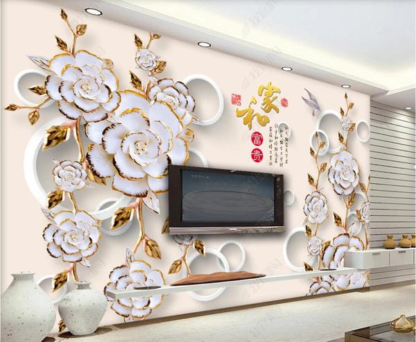 

custom p mural wallpaper 3d on the wall modern european embossed flowers bedroom home decor living room wallpapers for walls in rolls 3d