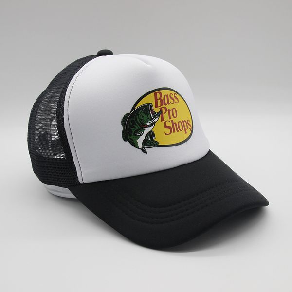 

bass pro shops trucker hats fashion printing net caps summer outdoor sun shade leisure baseball cap, Blue;gray