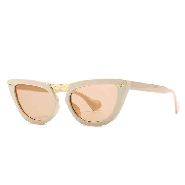 

new sunglass women's sunglass modern cat's eye sunglass bat glass 1206, White;black