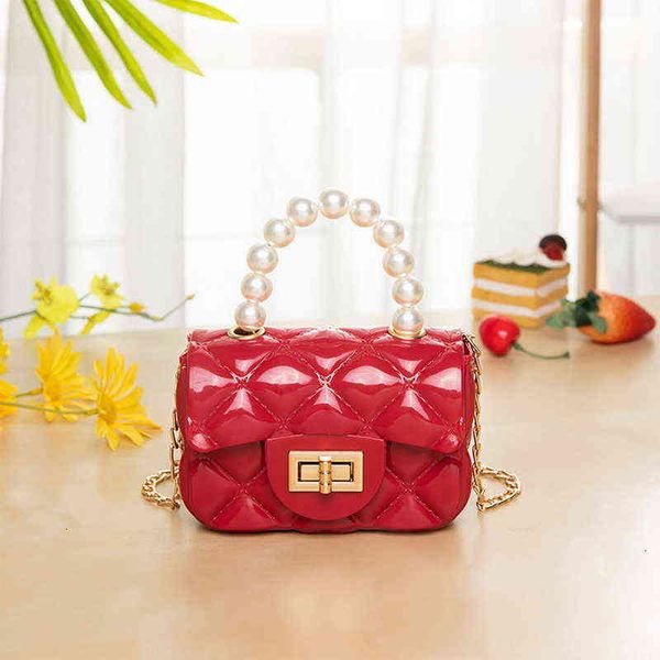 

women mini handbag new elegant shoulder msenger portable chain bag girl pvc bags pearl crossbody rhombus small square handbags 55% off