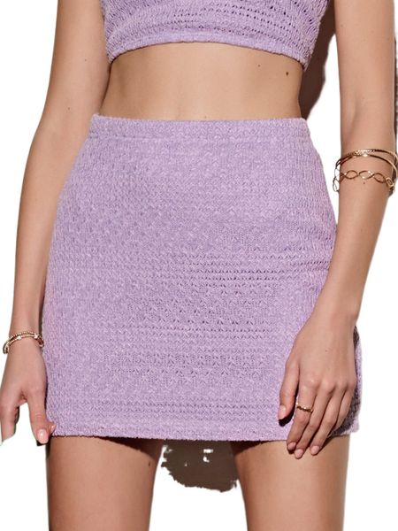

solid high waist s.kirt y1pm#, Black