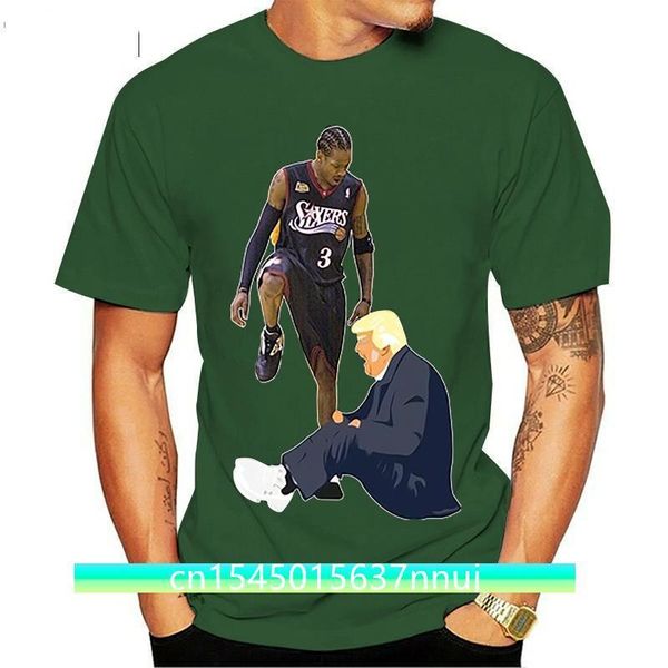 

allen iverson crossing donald trump hoodie summer shirt long sleeve plus size 220702, White;black