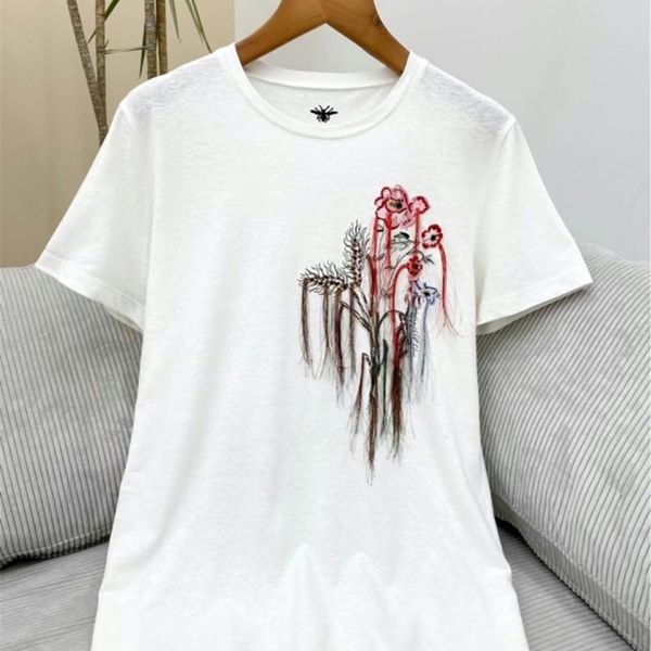 

warehouse clothing cotton linen fabric embroidery thin t-shirt tassel decoration no. 20 left and right hair outlet_gq8s, White