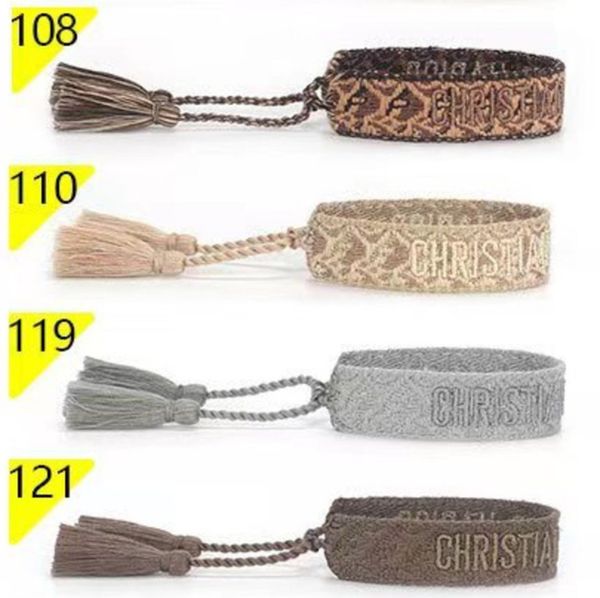 

brand fashion classic bracelets chains jewelry bangles handmade embroidered link woven tassel adjustable women men lover gift chain bangle 1, Black