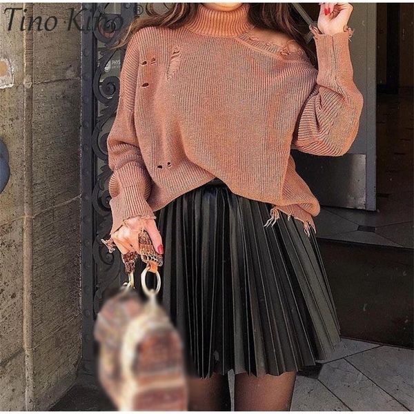 

pleated faux leather women's mini skirt high waist black female short skirts spring summer fashion zipper lady faldas 220322
