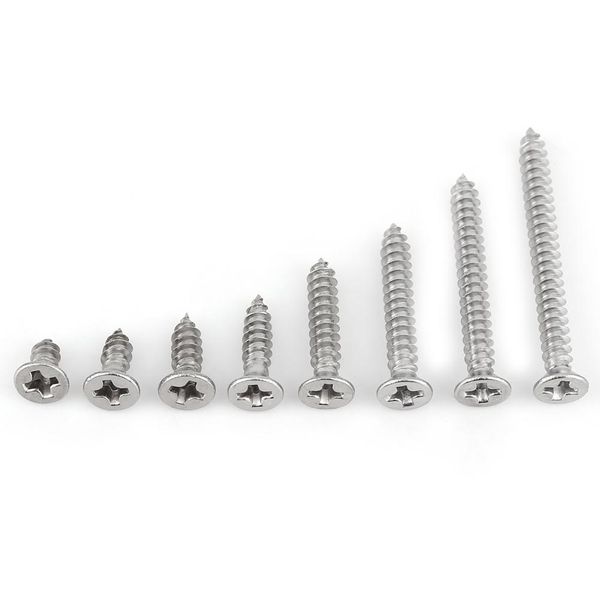 

200pcs self tapping screws woodworking tool accessory assortment kit flat head