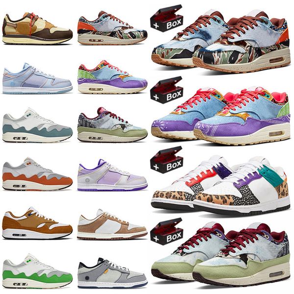 

[with box] mens womens concepts x a1 running shoes union dunkes lows union la argon animal farout wild violet sp mellow oil green heavy tige