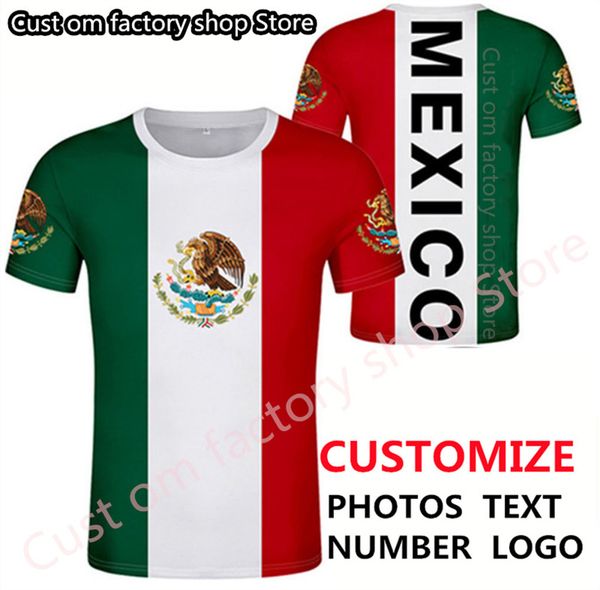 Os Estados Unidos do México Camiseta Livre Nome Personalizado Número Homens Mulheres Moda Manga Curta Harajuku Hip Hop Bonito Tshirt 220609