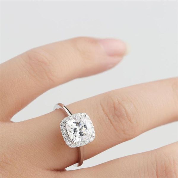 Кластерные кольца RANDH 7,0 мм 1,6 CAOSOUS Heart Arrow Cut Stone Women Jewelry 14k Свадебное помолвка с твердым золотом для женской кластерной кластеры