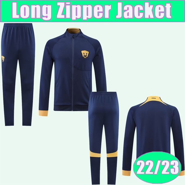

22 23 tigres de la uanl hugo jacket tracksuit kit suit soccer jerseys gignac lopez d. reyes pizarro aquino l. quinones full zip training wea, Black