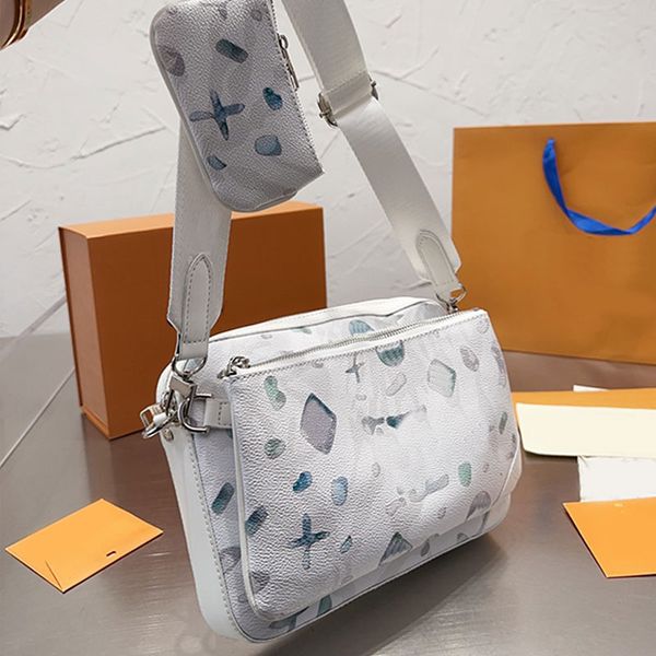 

camera bag crossbody bag shoulder messenger handbag 3ps women wallet removable zipper clip purse coated canvas spray letters large capacity