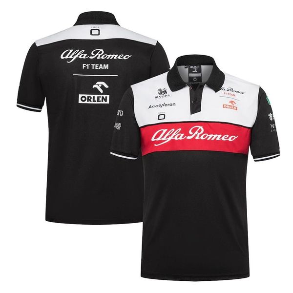 

alfa romeo f1 shirt team orlen 2022 2023 team t-shirt polo fans tees286r, Black