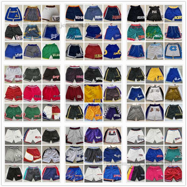 

shorts all team short just don sports mesh retro hip pop summer running pant with pocket zipper sweatpants white blue red black size xs-xxl