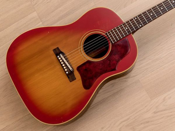 

j-45 adj vintage dreadnought acoustic guitar cherry sunburst