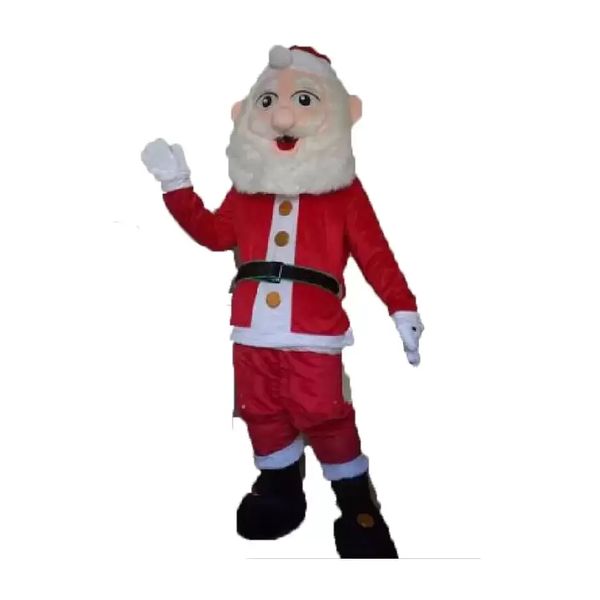 2022 Costume della mascotte di Babbo Natale di Halloween Personaggio dei cartoni animati di alta qualità per adulti Formato per adulti Festa di compleanno di Natale Vestito da esterno