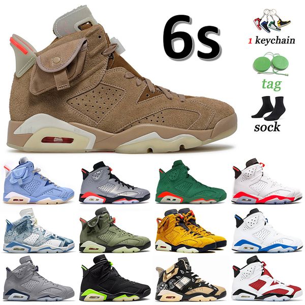 

6s og mens women basketball shoes jumpman 6 sneakers british khaki blue gatorade washed denim cactus jack tour yellow electric green dmp car
