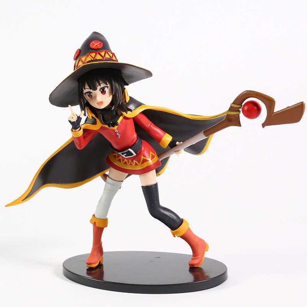 

huiya01 konosuba gods blessing on this wonderful world megumin pvc figure model doll toys colletible figurals q0722