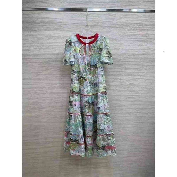 

casual dresses chaopai spring and summer jungle tiger print design dress small woman medium long skirt fpah, Black;gray