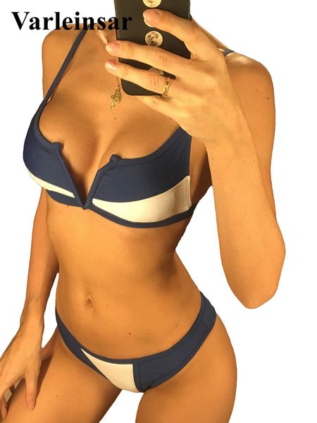 

v shape brazilian bikini women swimwear female swimsuit two-pieces bikini set bather bikini set bathing suit swim v758b, White;black