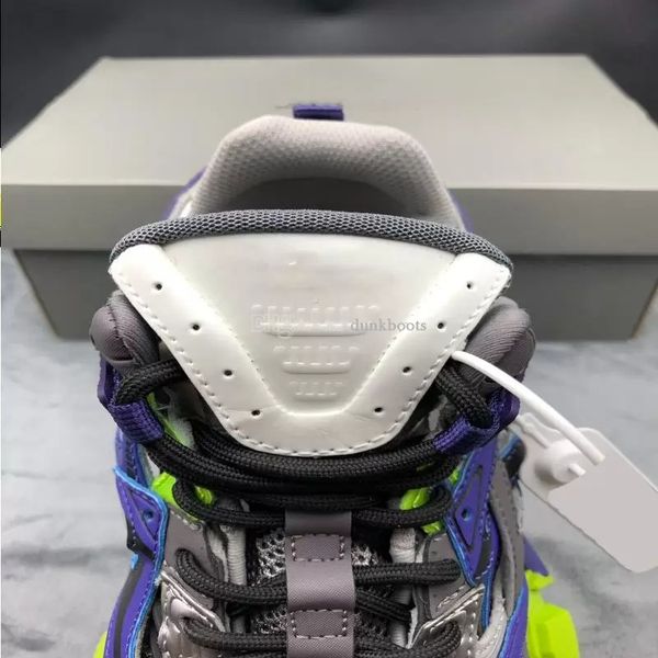 

designer casual shoes track 2 sneakers men women tracks 4.0 macaron black white grey green pink yellow blue electric cloth embossed leat