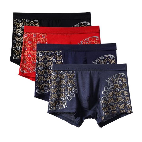 MUITOPANTES 4PCS/LOT MEMINO MEMINO CUSTEMS PRIMENTO DE MODOS DE MODOS DE HIM MODOS MODAL TAMANHO DE TAMANHO DE TAMANHO HOMME BOXERSHORTSUNDOPANTS