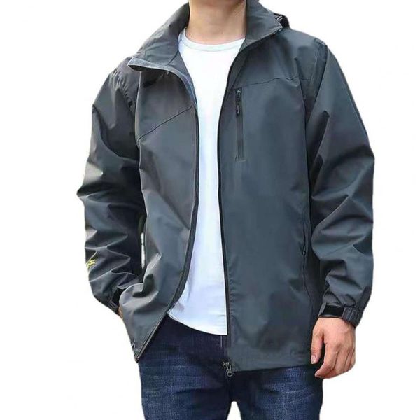 

men's jackets men windbreaker coat windproof waterproof pilot jacket breathable bomber outerwear outdoor climbing, Black;brown