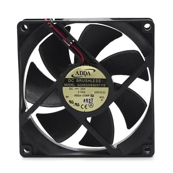 Original adda ventilador AG09224EB257110 9cm 24v 0.50A 9225 Ventilador de refrigeração do inversor de dois fios