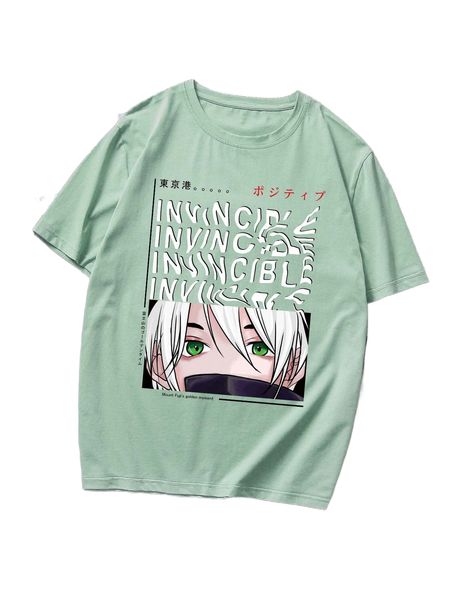 

romwe guys letter cartoon figure graphic tee u0mh#, White;black