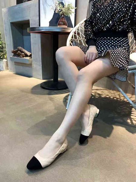 

women's cow boots leather checkered shoes round head and thick bottom wearable single heel fashionable series, Black