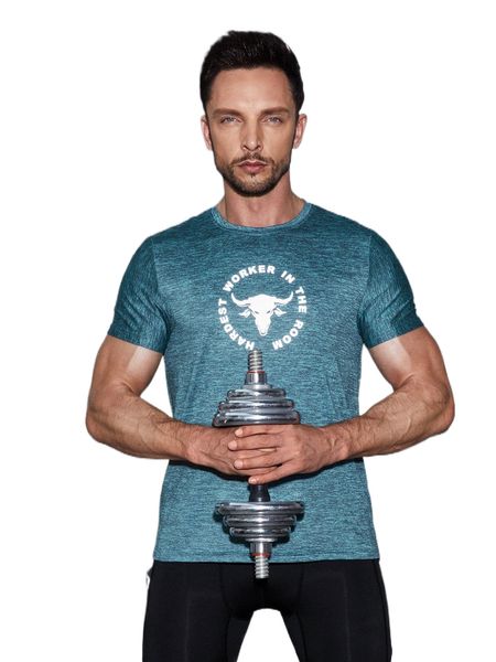 

men slogan graphic space dye sports tee p7eq#, White;black