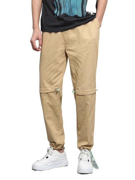 

men drawstring slant pocket pants k8eu#, Black