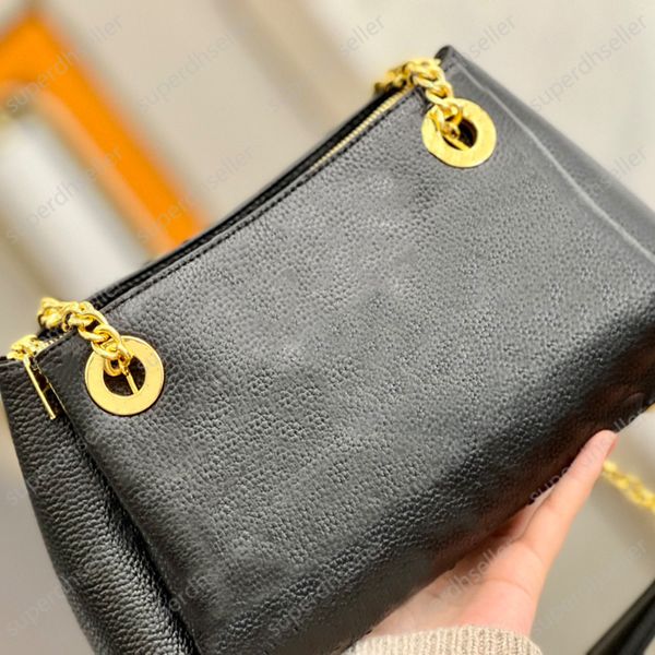 

mature women shoulder bags designer bag chain tote embossed flower letter handbag crossbody wallet purse clutch party leather
