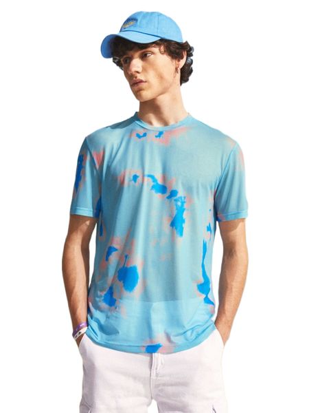 

men tie dye mesh tee 28uf#, White;black