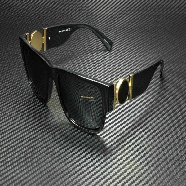 

4369 black polarized grey 58 mm mens sunglasses rectangle special uv protection women style vintage square frame 48c, White;black