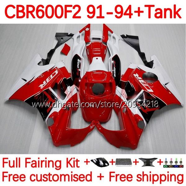 Корпус +бак для Honda CBR600 CBR 600 F2 FS CC 600F2 91-94 Bodywork 140NO.7 600FS 600CC CBR600F2 91 92 93 94 CBR600-F2 CBR600FS 1991 1992 1993 1994 Светочный комплект Свет RED