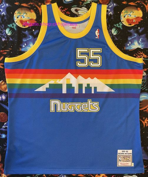 

stitched authentic mitchell and ness 1991-92 den dikembe mutombo basketball jerseys mens kids throwback jersey, Black