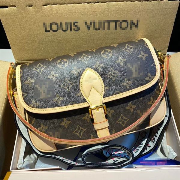 

vintage cowhide diane baguette shoulder crossbody bags designer luxury handbags odeon totes lady flap purse women messenger bag