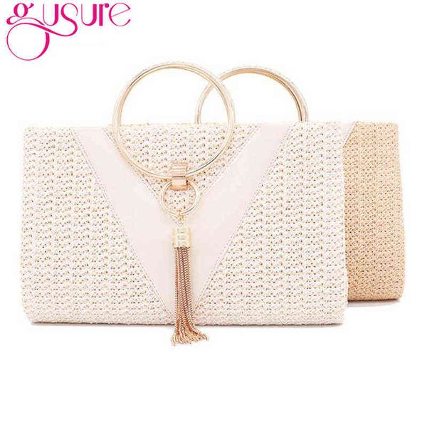

evening bags gusure womens evening bags handbags with metal handle tassel clutch chain shoulder purses design for lady wedding party 220321