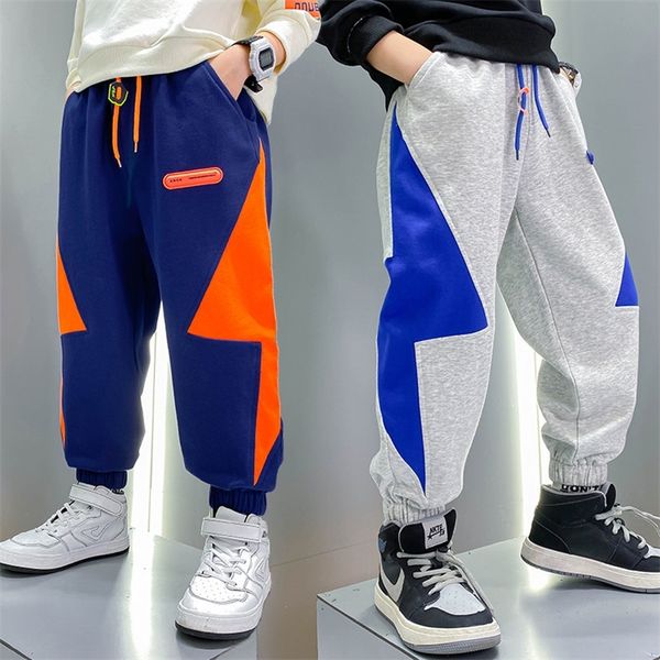 

big size children's sports pants for boys loose trousers kids active trousers for teenage clothes fall spring sweatpants 5-14yrs 220512, Blue