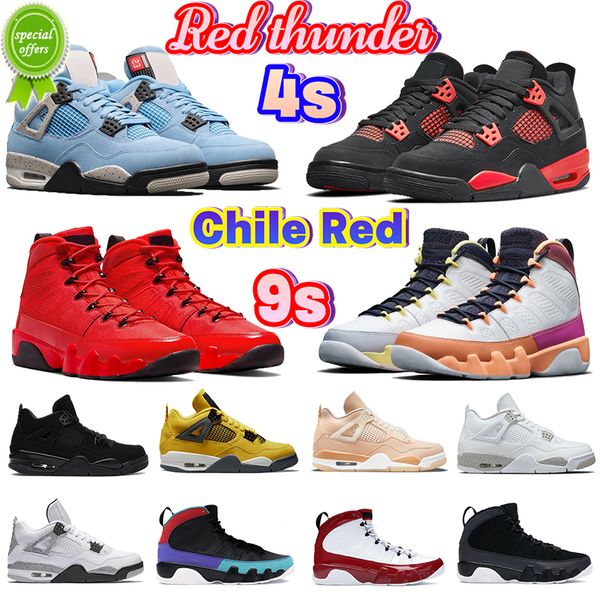 

fashion 9 9s chile red thunder 4 4s basketball shoes university blue white oreo black cat pure money trainers tour yellow thunder change the