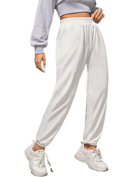 

petite slant pocket jogger sweatpants l0qh#, Black;white