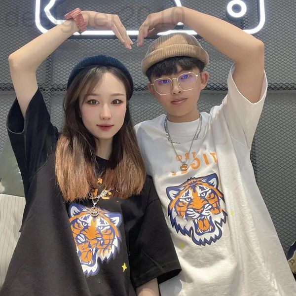 

women's t-shirt designer 2022 fashion brand tiger head pattern couple short sleeve leisure ml home new letter printing t-shirt fe18, White