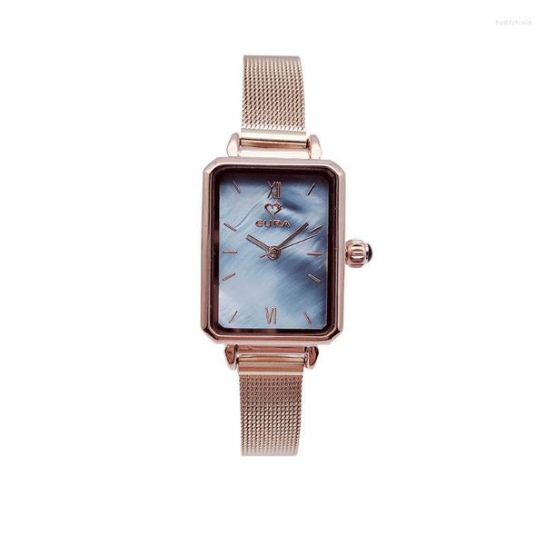 Нарученные часы 2022 модная квадратная тарелка дамы набор смотри Милан Плетенный ремешок Real Bei Dial 5 Piece Комбинация