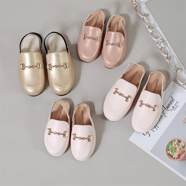 

kids shoes children outdoor slides baby girls gold slippers toddler boys brand flats princess slip on for summer 220427, Black;grey