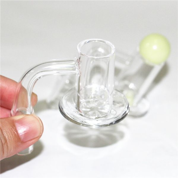 Flat top Blender Quartz Banger Kit Smoking Nail Carb Cap Terp Pearl Maschio 14mm 90 gradi Per collettore di cenere Oil Rigs Bong in vetro